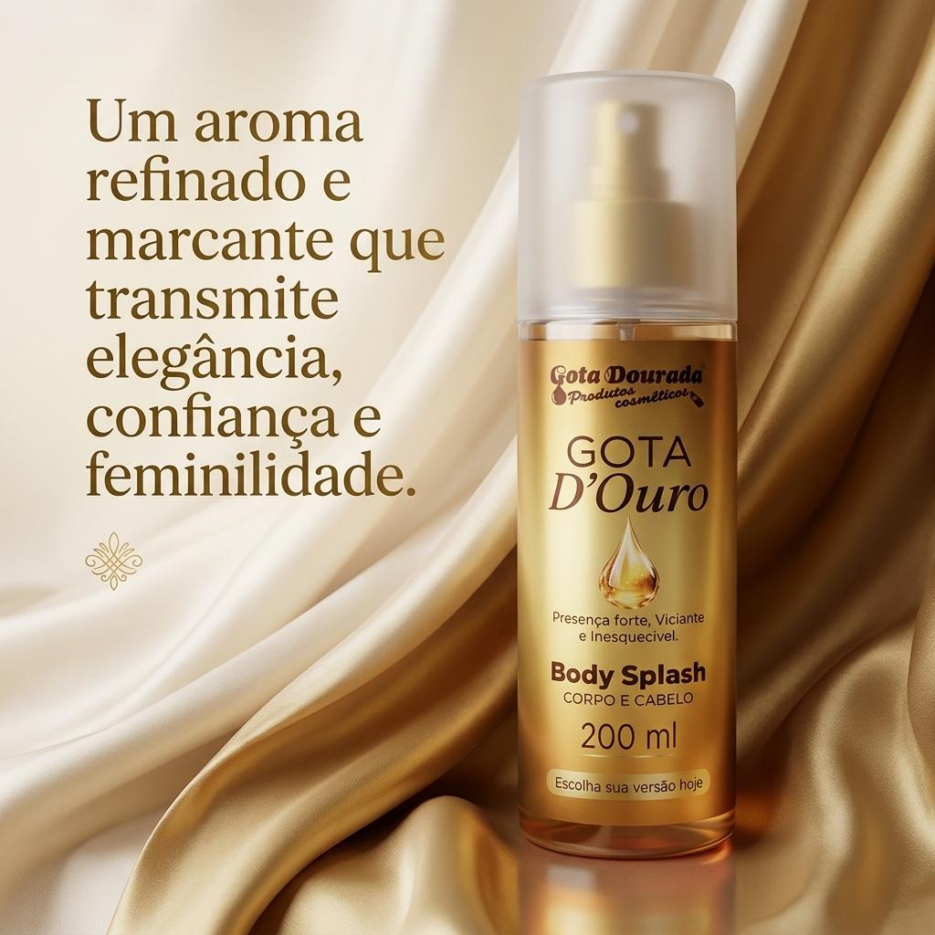 Body Splash Feminino Gota Dourada 200ml - Gota D Ouro