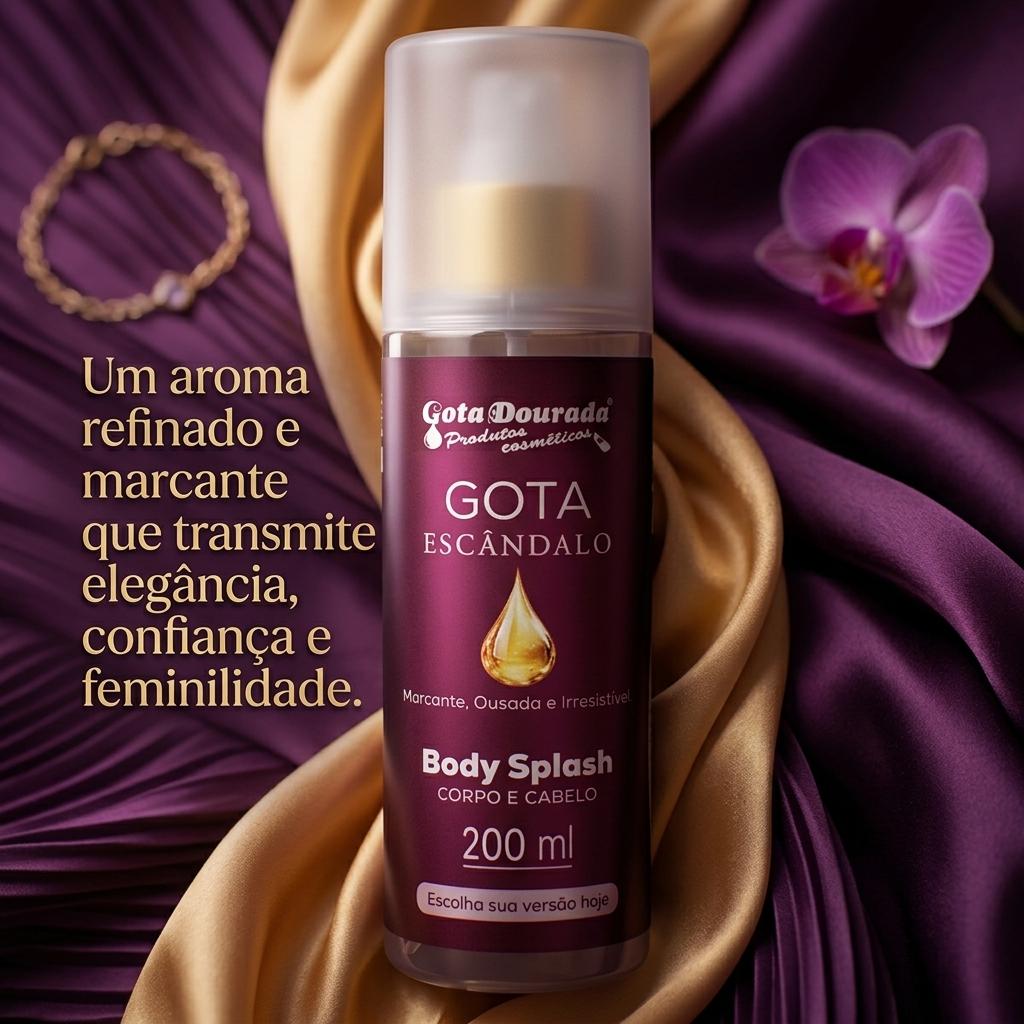 Body Splash Feminino Gota Dourada 200ml - Gota Escândalo