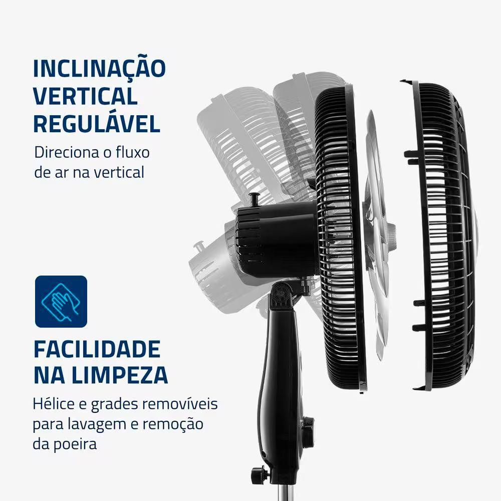Ventilador De Coluna 40cm Super Power Vsp40c 6 Pás 3 Velocidades Mondial