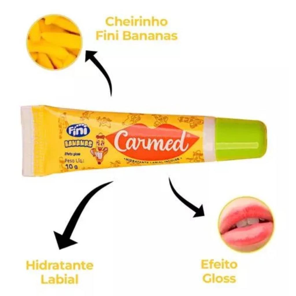 Hidratante Labial Carmed Fini Bananas Efeito Gloss 10g