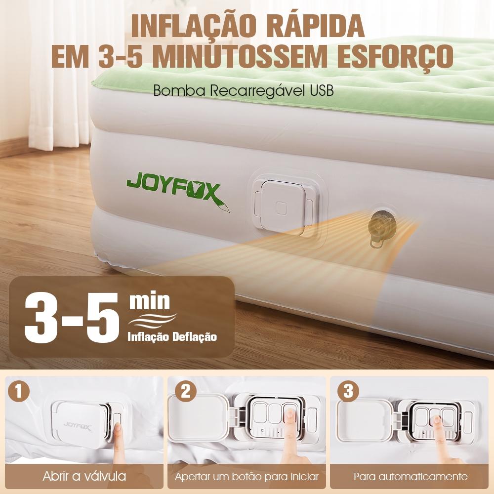 Colchão Inflável Casal Cama De Campanha 203 154 44cm Bomba Inflável Com Bateria De Lítio Integrada