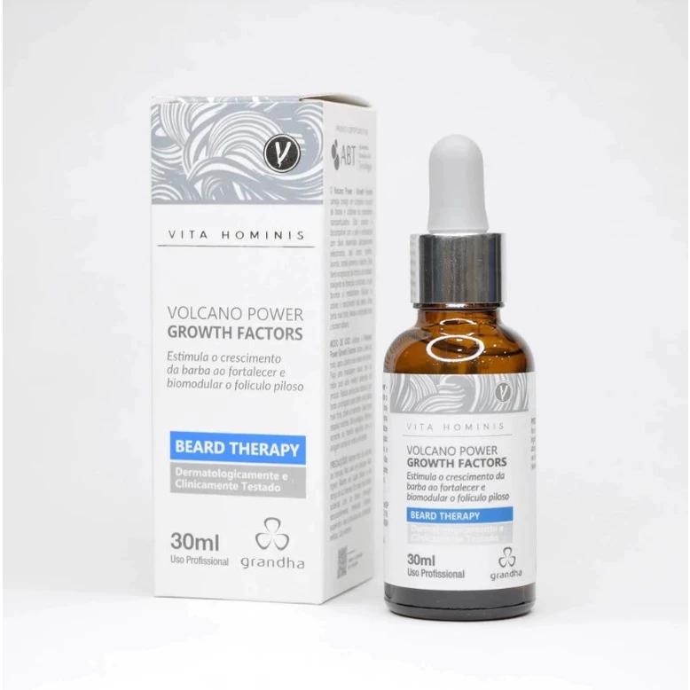 Grandha Tonico Crescimento De Barca Fatores De Crescimento Para Barba Vita Hominis Volcano 30ml