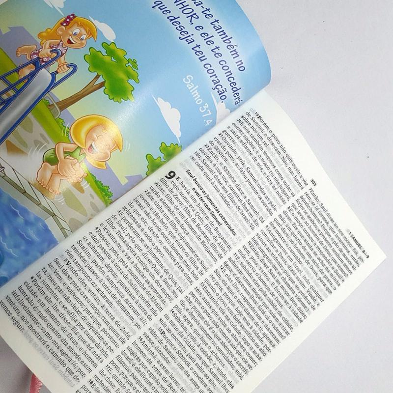 Bíblia Da Turminha Da Graça Capa Almofadada Menina