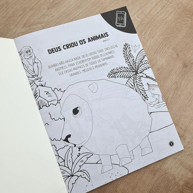 Livro Animais Da Biblia Colorindo Em 3D
