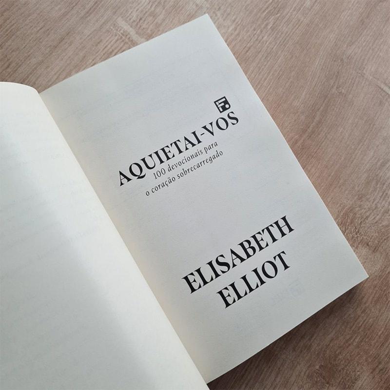 Livro Devocional Aquietai-vos Elisabeth Elliot