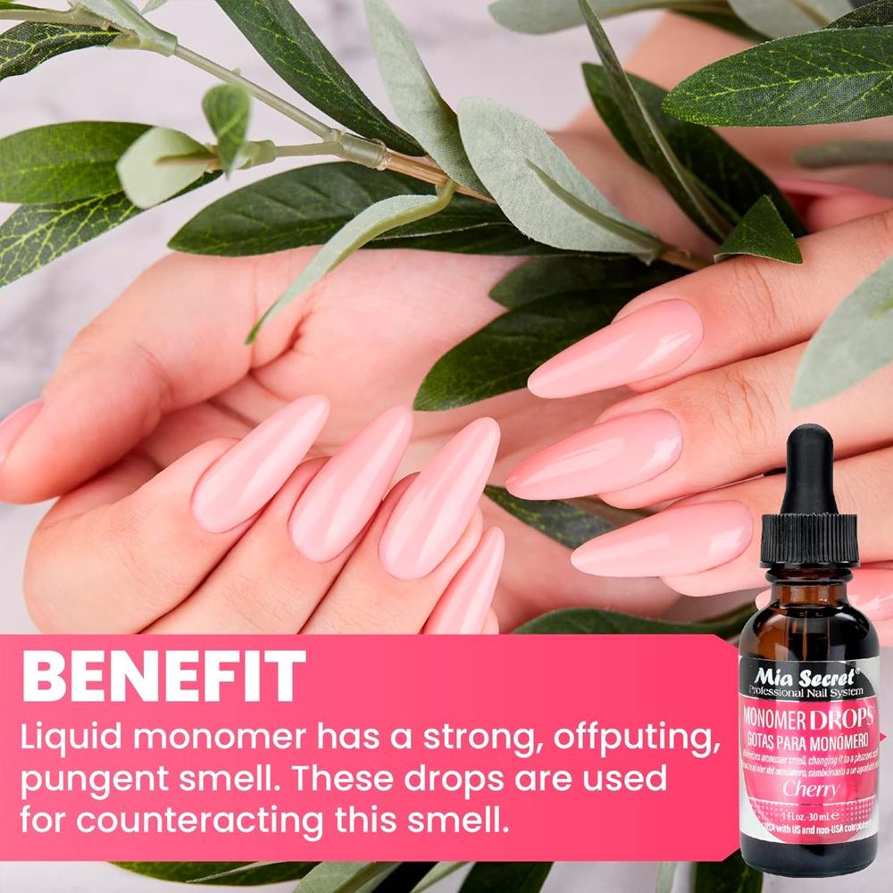 Líquido Acrílico Monômero Mia Secrets 30ml Unhas Cereja