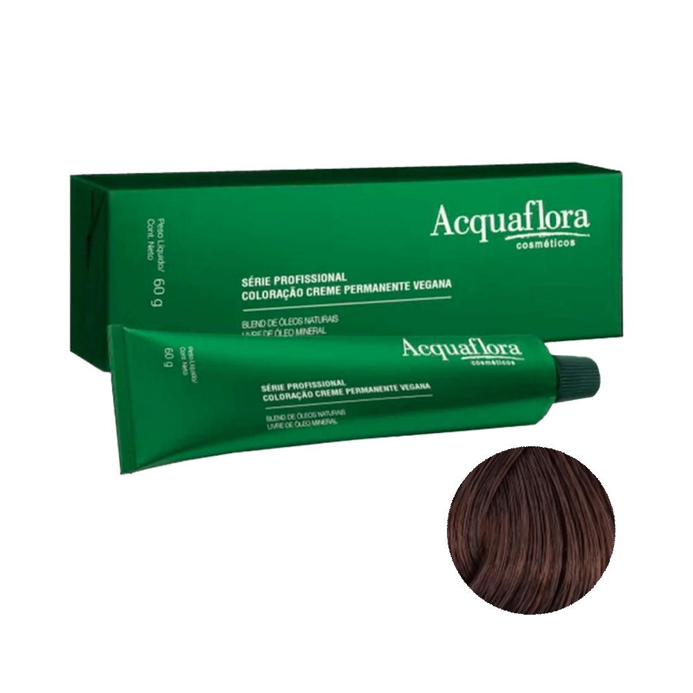 Coloração Acquaflora Creme Permanente Vegana 5.77 Castanho Claro Marrom Intenso 60g