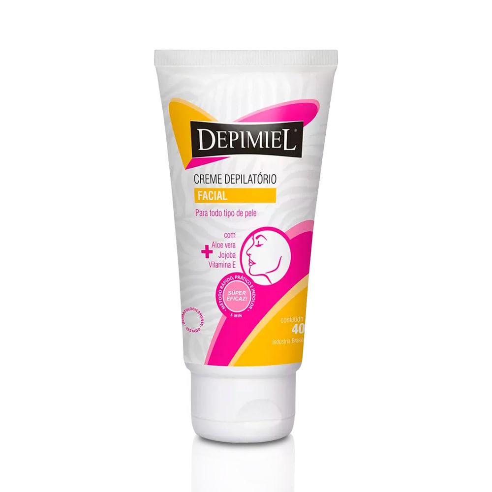 Creme Depilatório Facial Com Óleo De Jojoba E Aloe Vera Depimiel 40g