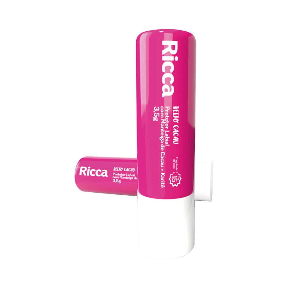 Protetor Labial Ricca Fps15 Manteiga De Cacau + Karitê