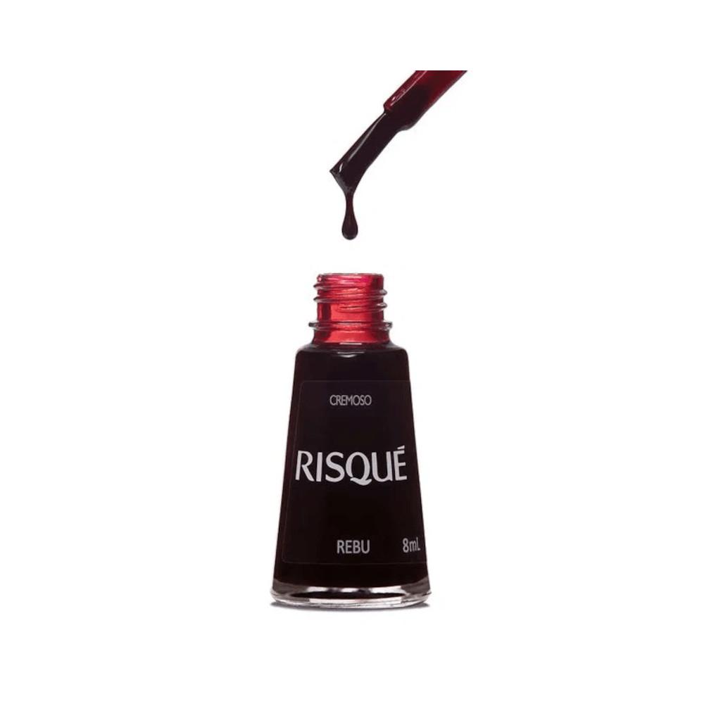 Esmalte Risqué Vermelho Cremoso Rebu