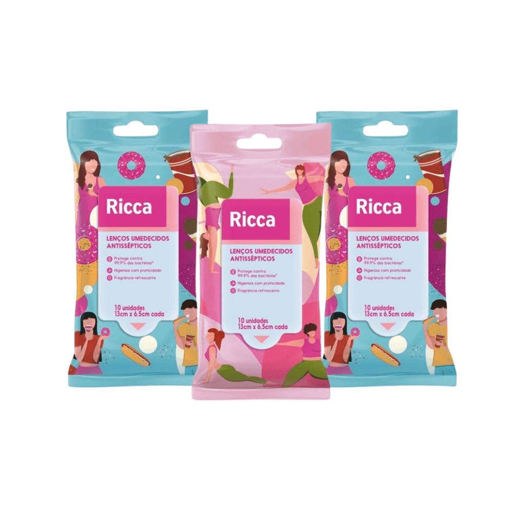 Kit Lenços Antissépticos Ricca