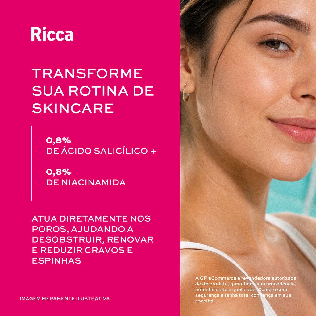 Gel De Limpeza Profunda Facial 300ml Ricca Antioleosidade Com Ácido Salicílico