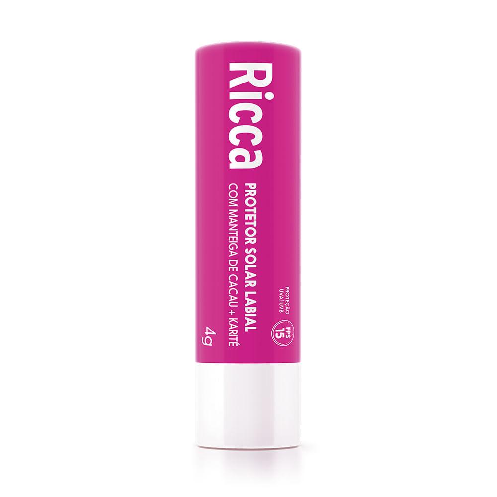 Protetor Labial Com Manteiga De Cacau + Karite FPS 15 Ricca