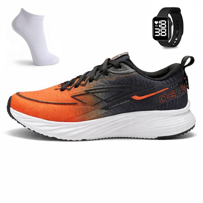 Kit Tênis Masculino Esportivo Academia Caminhada Trabalho Repplay Six PRO + Meia E Relogio