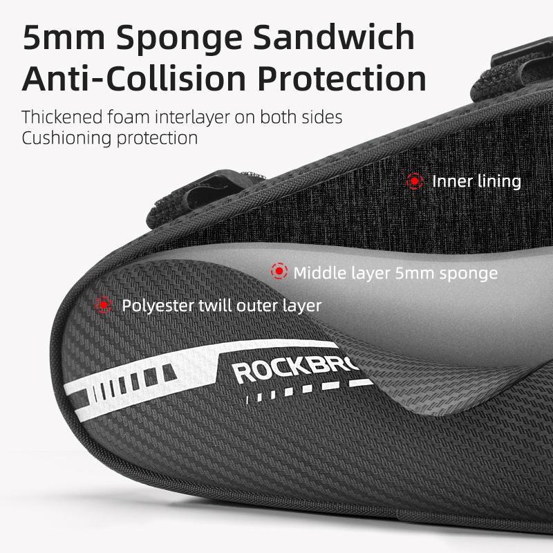 Rockbros Bolsa De Triângulo Reflexivo À Prova D Água Para Mountain Bike Bicicleta Quadros