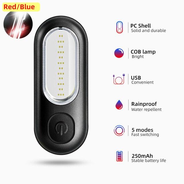 Rockbros Farol De Bicicleta Com Claro Traseira/de Advertência Para Passeio Noturna/acessórios