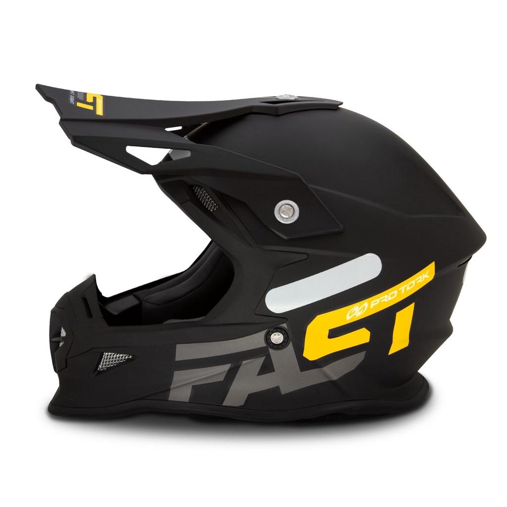 Capacete Motocross Trilha Off Road PRO Tork Fast 788 Solid Masculino Feminino + Óculos Blast
