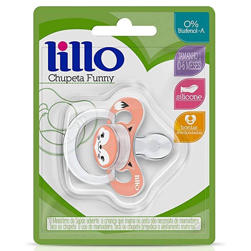 Chupeta Bico De Silicone Funny Animais 0m+ Rosa - Lillo