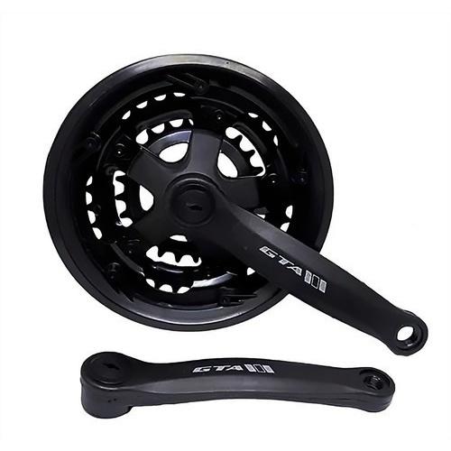 Kit Pedivela Triplo Com Movimento Central Rolamentado E Pedais Em Nylon