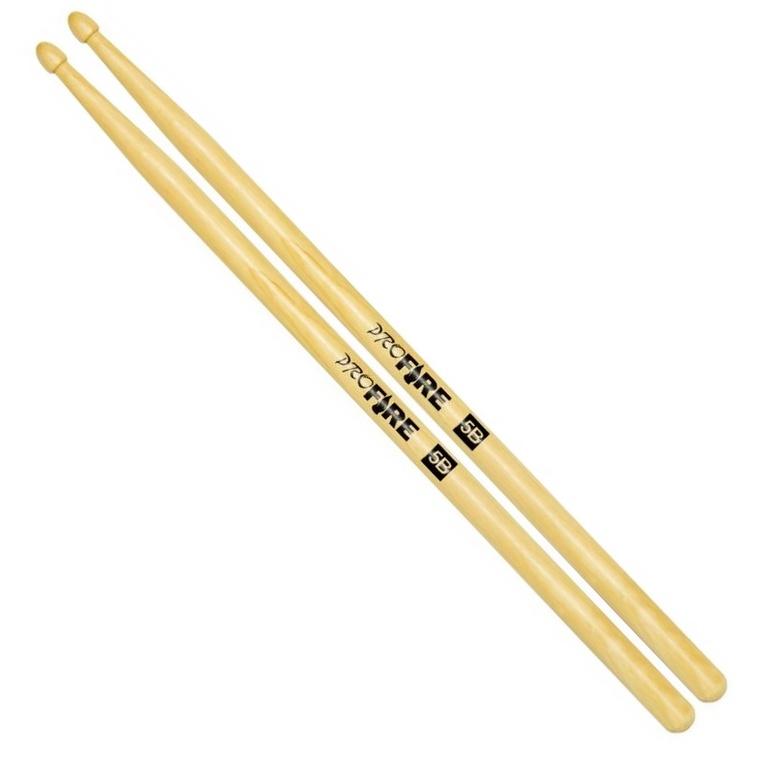 Par Baquetas Bateria 5B PRO Fire Pta Madeira Natural Clássica Balanceada