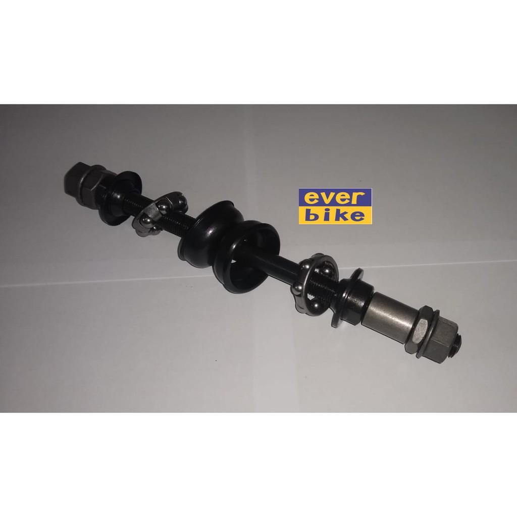 Eixo Traseiro Completo Preto Bicicleta 175mm