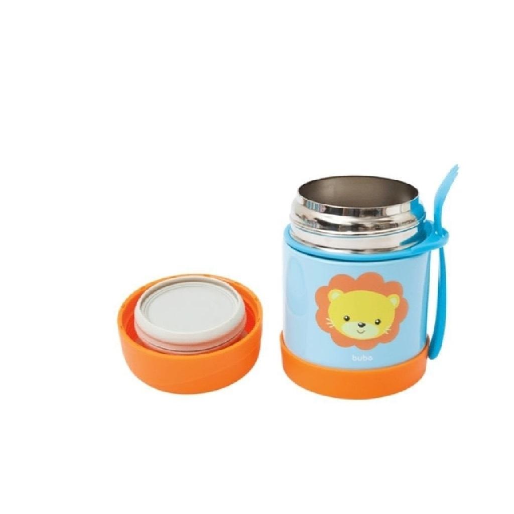 Pote Térmico De Alumínio 320ml Animal Fun Leão 12119 - Buba