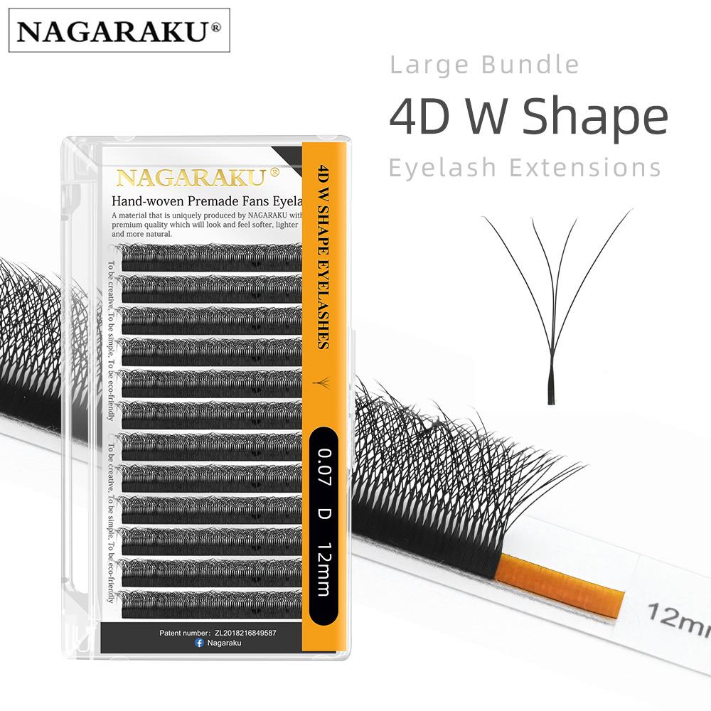 Nagaraku W Extensões De Cílios Em Forma 3D 4D 5D 6D Mega Volume Falsos