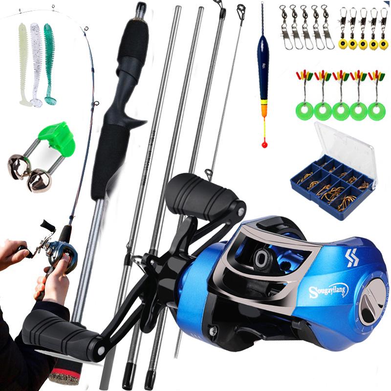 Vara De Pesca Com Carretilha Sougayilang 1.8M 18+1bb 7.2 1 MAX Drag 10kg