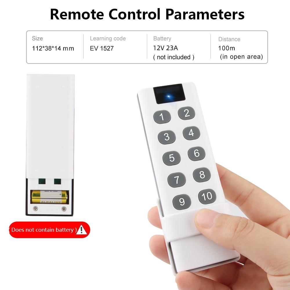 Smatrul Smart Home Novo 433mhz 8 Botão Código Chave De Controle Remoto Transmissor Rf De Alta Potência E Oito Teclas Sem Fio Com Tampa Push