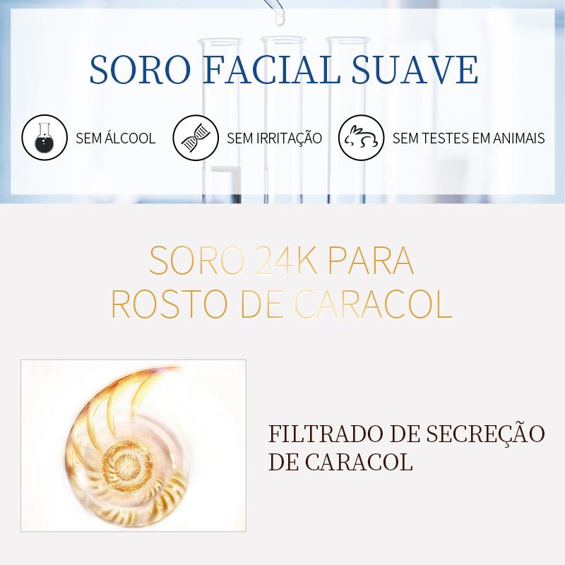 24k Soro De Essência Extrato De Caracol Ouro Antienvelhecimento Firmeza Remove Rugas Pele De Reparo 17ml