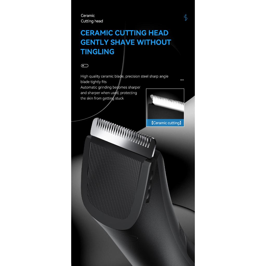 Kemei Aparador Elétrico De Bolas De Cabelo À Prova D Água Corpo Pubic Dock Groomer Lâmina De Cerâmica Recarregável Higiene Masculina