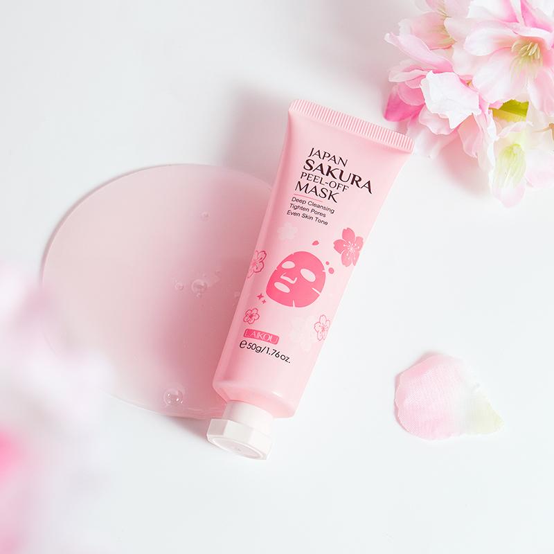 Laikou Japão Máscara Sakura Peel-off Limpeza Profunda Linhas Finas Lisas Mesmo Tom De Pele 50g
