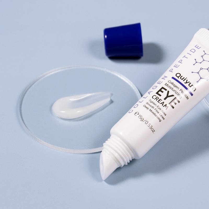 Quiyum Colágeno Peptídeo Hidratante Creme Para Os Olhos Anti-envelhecimento Linhas Finas Suaves Reduzir Saco 15g