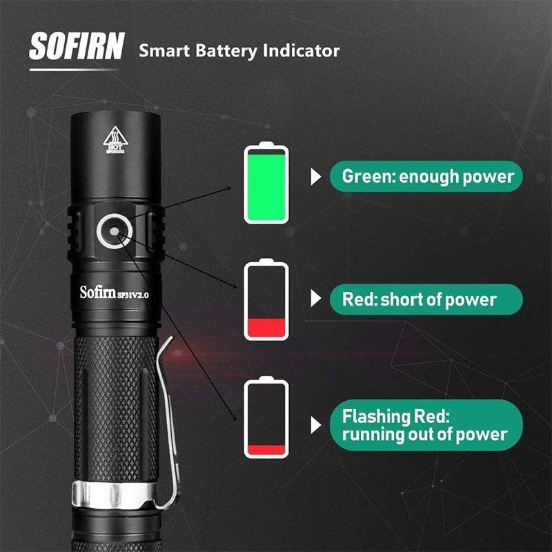 Lanterna LED Sofirn SP31 V2.0 Xp-l Hi V3 Super Brilhante 1200lm