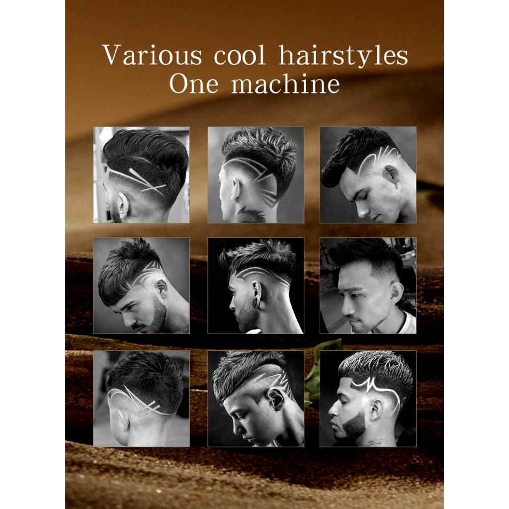 Aparador De Cabelo Kemei Professional Barber Hair Trimmer T-blade Sem Fio Edgers Recarregáveis Clippers Acabamento Máquina De Corte