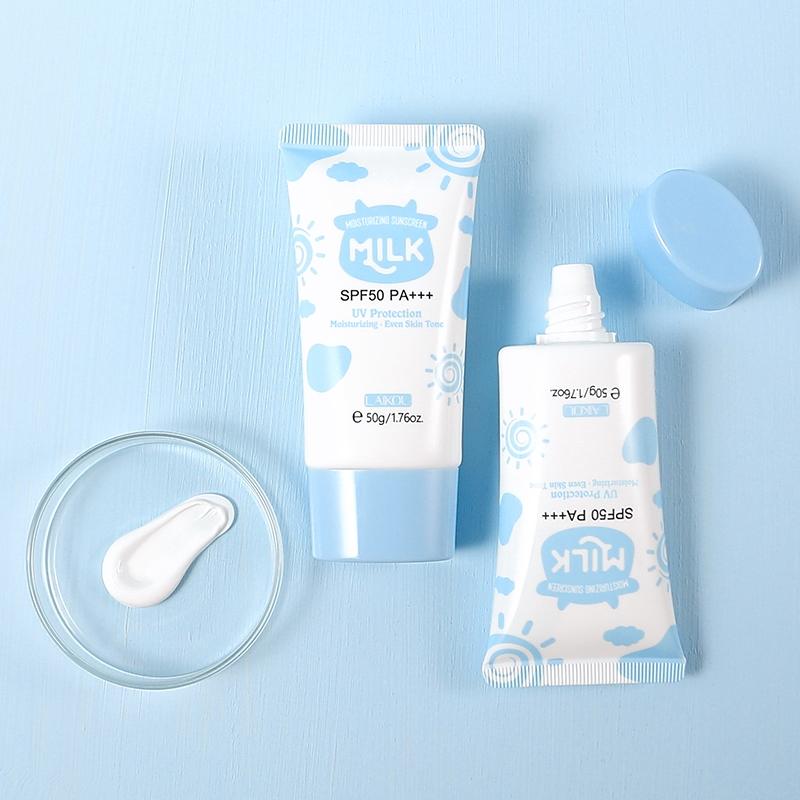 Laikou Protetor Solar De Leite Brilhante Spf50 Pa + Bloqueio Creme À Prova D Água De Longa Duração 50g
