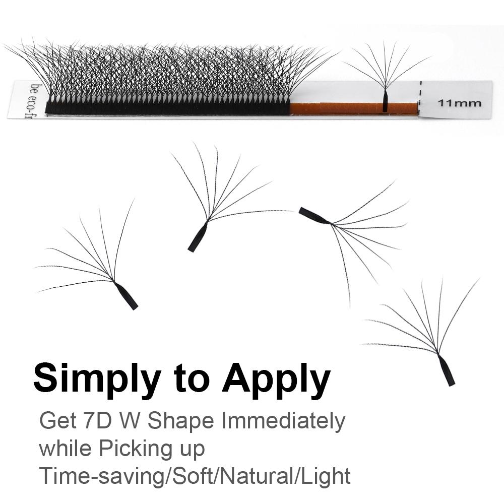 Nagaraku 7D W Shape Premade Flower Eyelash Extensões De Pestanas De Luz Suave Natural Sete Folhas Densas Cheias