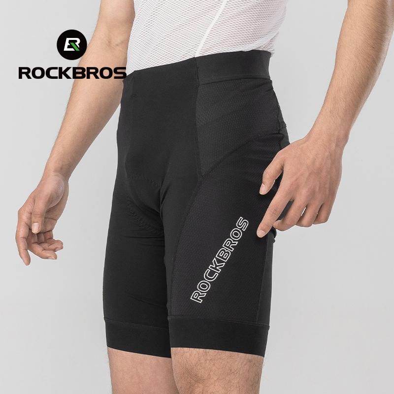 Rockbros Homens Calças De Ciclismo Confortáveis E Respiráveis Mtb Elásticas Acolchoadas Para Bicicletas De Estrada Equipamento