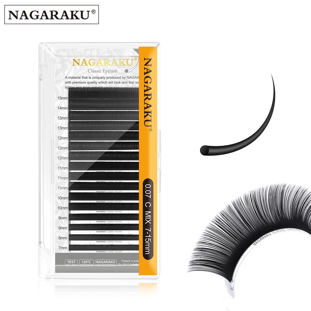 Nagaraku Cílios Postiços Preto Fosco De Extensão De Cílios 0.03 7 15mm Extensão De Cílios Individual