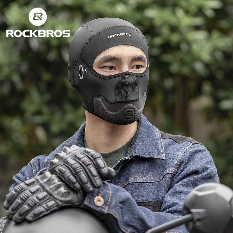 Rockbros Máscara De Seda De Gelo Anti-gotas Balaclava De Alta Elasticidade Buraco De Óculos De Secagem Rápida Ventilação Do Nariz Facial De Bicicleta