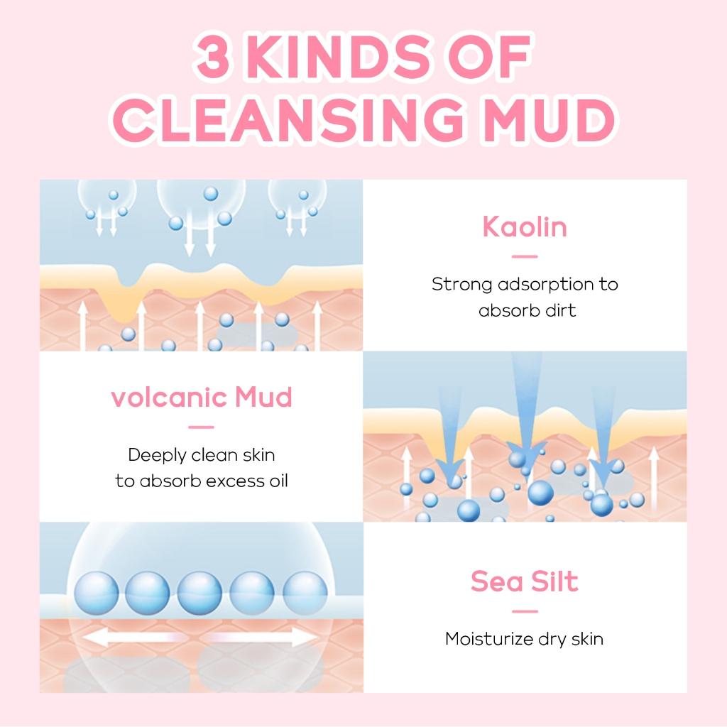 Laikou Sakura Máscara De Limpeza Da Pele Reduzir Acne Pimples Rosto Máscara De Argila Controle De Óleo 5g