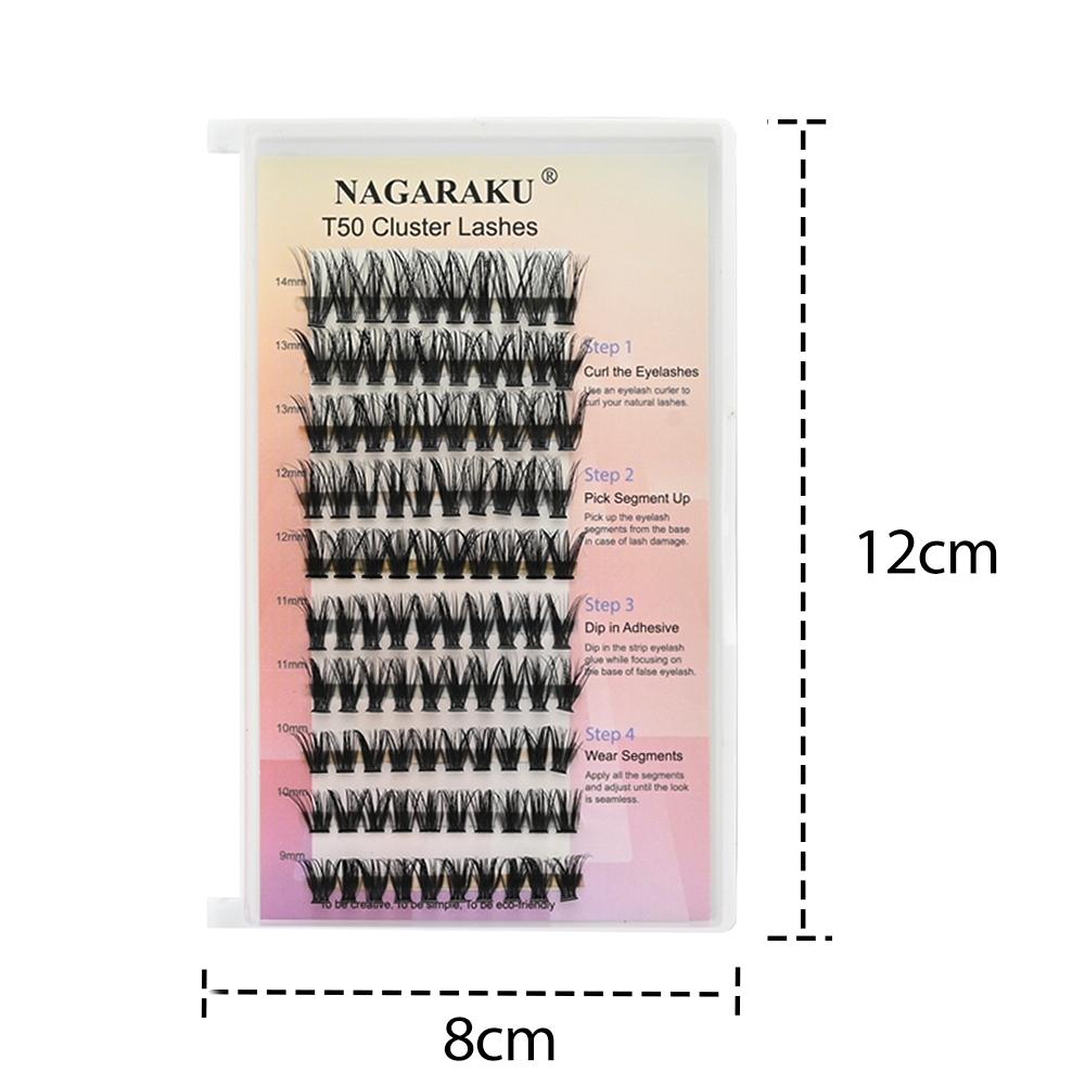 Nagaraku Diy Lash Auto-enxerto Cílios Postiços 40P Oficial Estilo Coreano Extensão De Individuais Fabricação