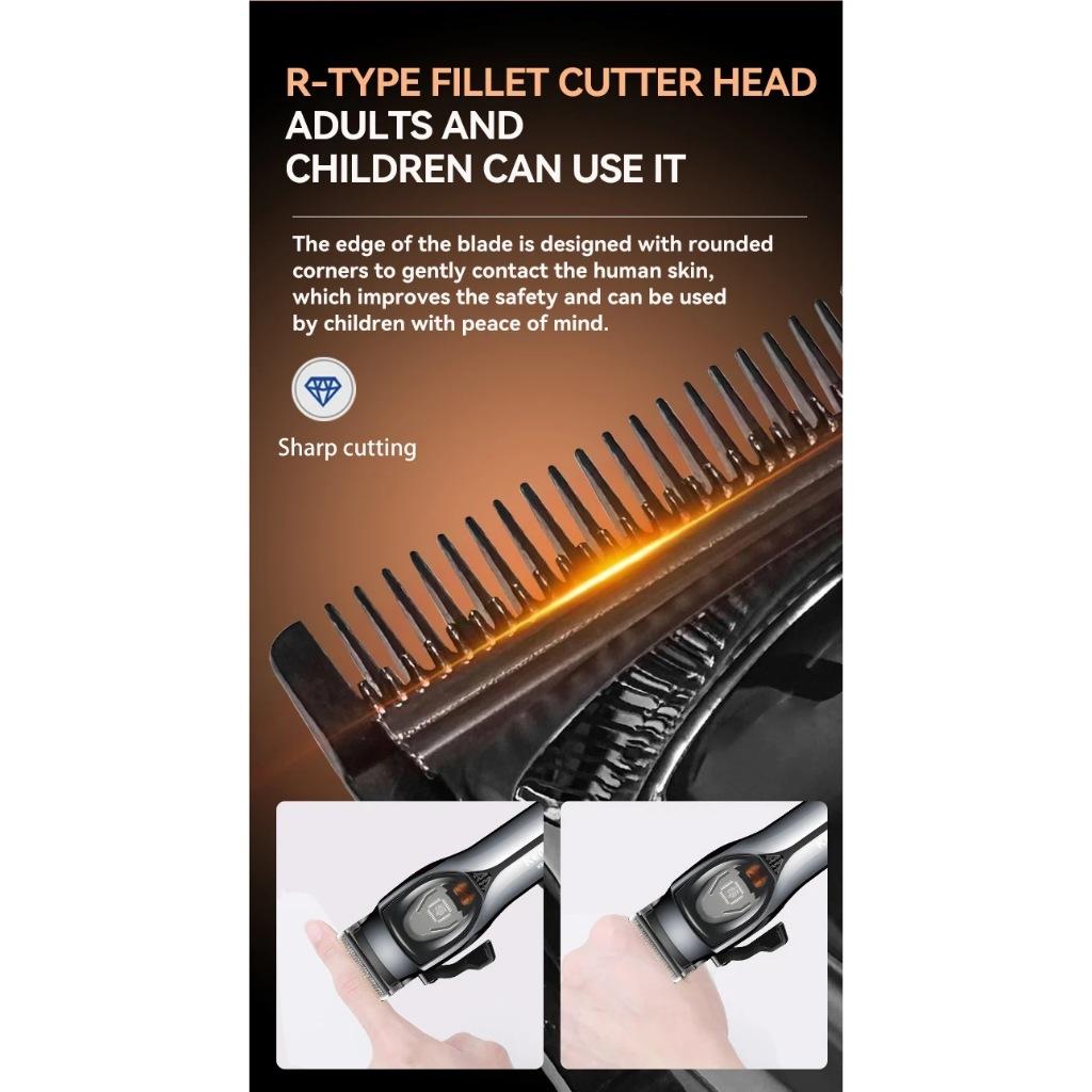 Aparador De Cabelo Profissional Kemei 10000rpm Motor Magnético De Corte Sem Fio