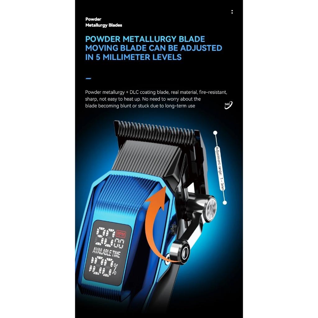 Cortador De Cabelo Kemei 2796 Barber Hair Clipper Professional 9000 Rpm Motor Brushless Fade Haircut Máquina De Corte Elétrico