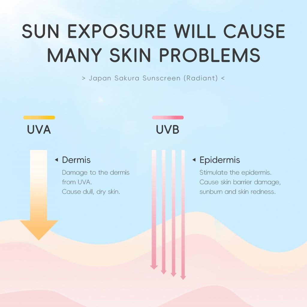 Laikou Protetor Solar Corporal Facial Sakura Spf50 Pa + Sunblock Sun Cream 2pcs Versão Radiante