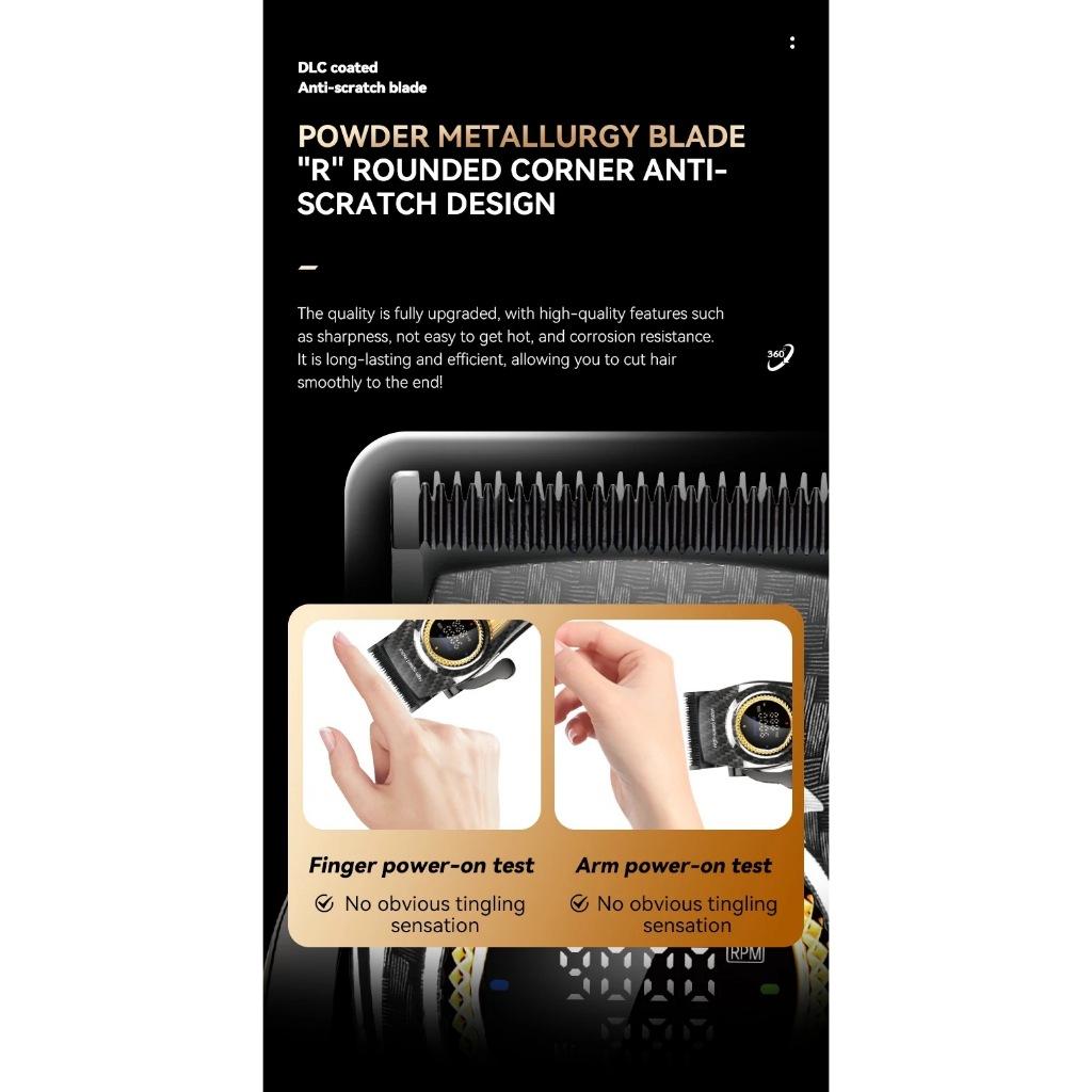 Kemei 2242 Cortador De Cabelo Profissional Sem Fio Barbeador Elétrico Aparador Recarregável Desbotado Máquina De Corte