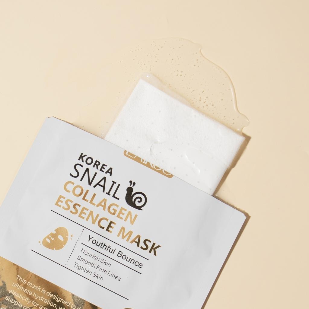 Laikou Korea Máscara De Essência De Colágeno De Caracol Hidratante Pele Nutrida Profunda Linhas Finas Suaves 25g