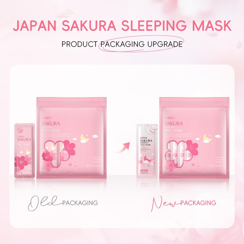 Laikou Máscara De Dormir Sakura Anti-envelhecimento/reduzir A Rugas/hidratante/idade/15pçs