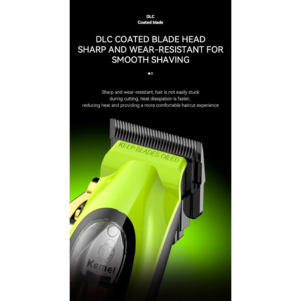 Kemei 2035 Máquina De Cortar Cabelo Barbeiro Profissional Aparador Sem Fio Motor Magnético Cortador De Masculino 9000 Rpm Corte