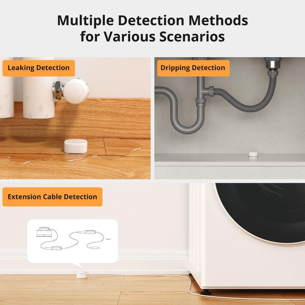 Sonoff Snzb-05p Zigbee 3.0 Sensor De Vazamento De Água Detecção E Gotejamento Alertas Em Tempo Real Suporte Ao Assistente Doméstico Google Alexa